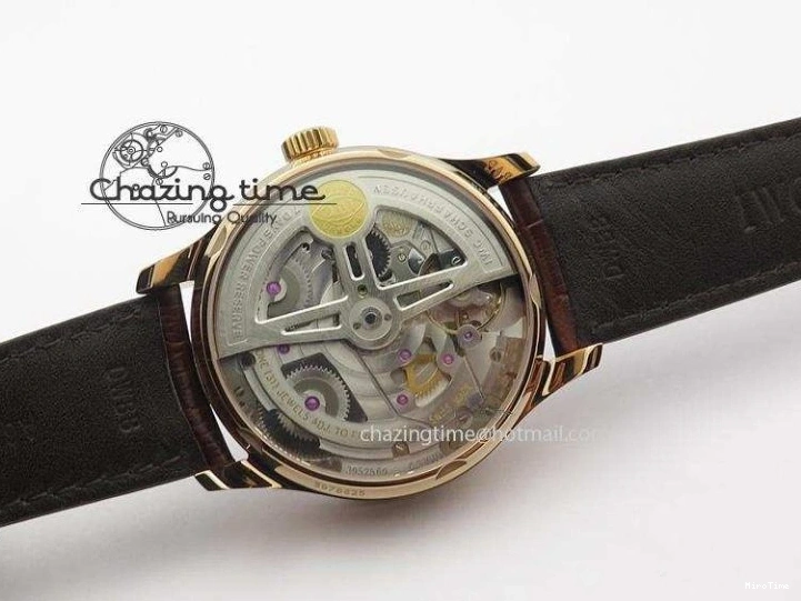 MIROTIME 1219 Unisex Portuguese Real PR RG IW500702 ZF 1:1 Best Edition On Brown Leather Strap A52010 V 7303